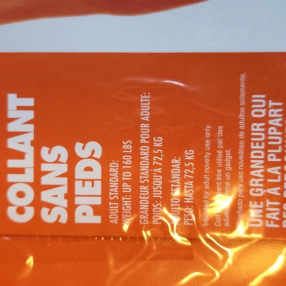 Amscan Adult footless tights ☆ Orange ☆ Brand New in pkg ☆  up to 160 lbs - Picture 5 of 8